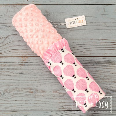 Pink Balloons Minky Blanket