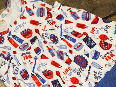 Children's American BBQ Shorts and Tank Set, childrens play clothes, online girls boutique