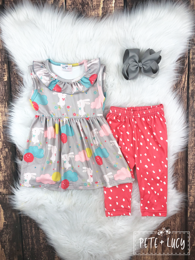 Pete + Lucy Balloon Bunny Capri Set - The Country Butterfly