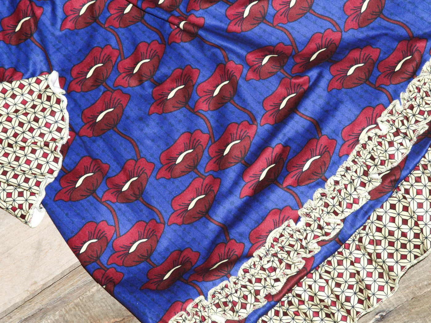 Pete + Lucy Blue & Red Flower Dress - The Country Butterfly