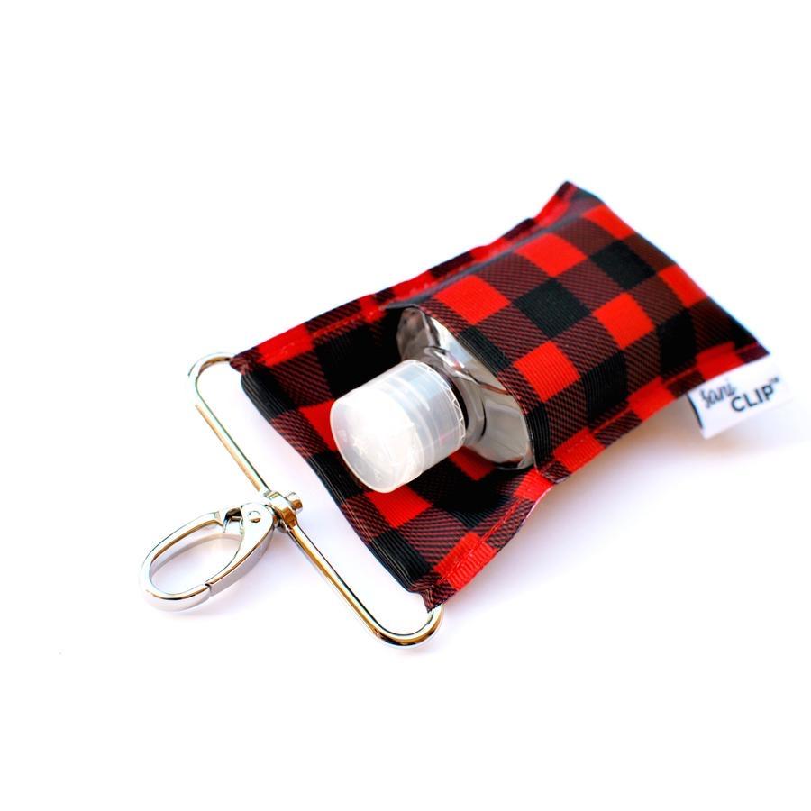 Buffalo Plaid Mini SaniClip for Hand Sanitizer Bottles