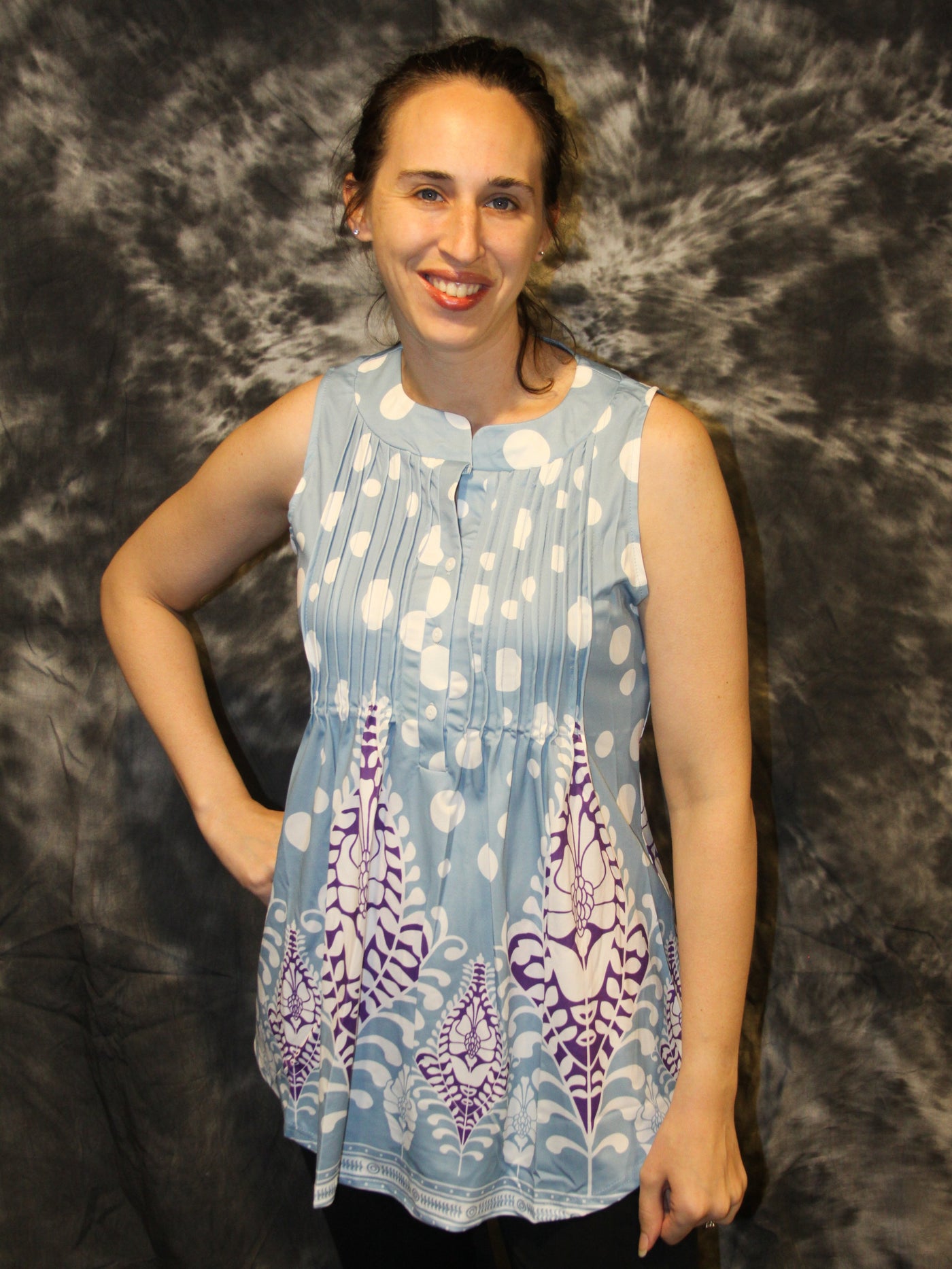 Sky Blue Floral Print Tank