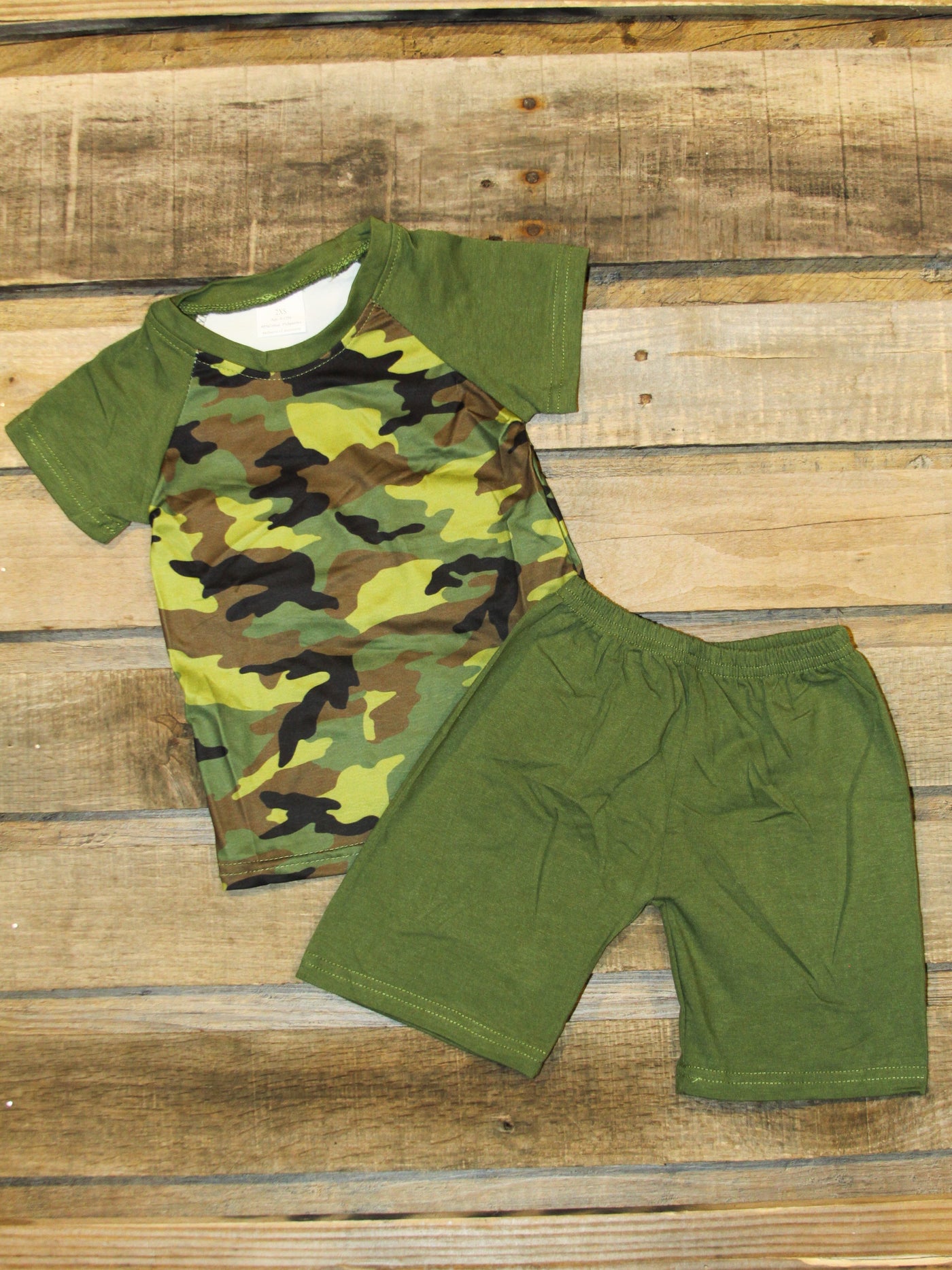 Children Boys Camo Summer Short Set