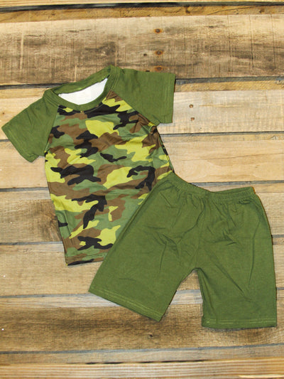 Children Boys Camo Summer Short Set