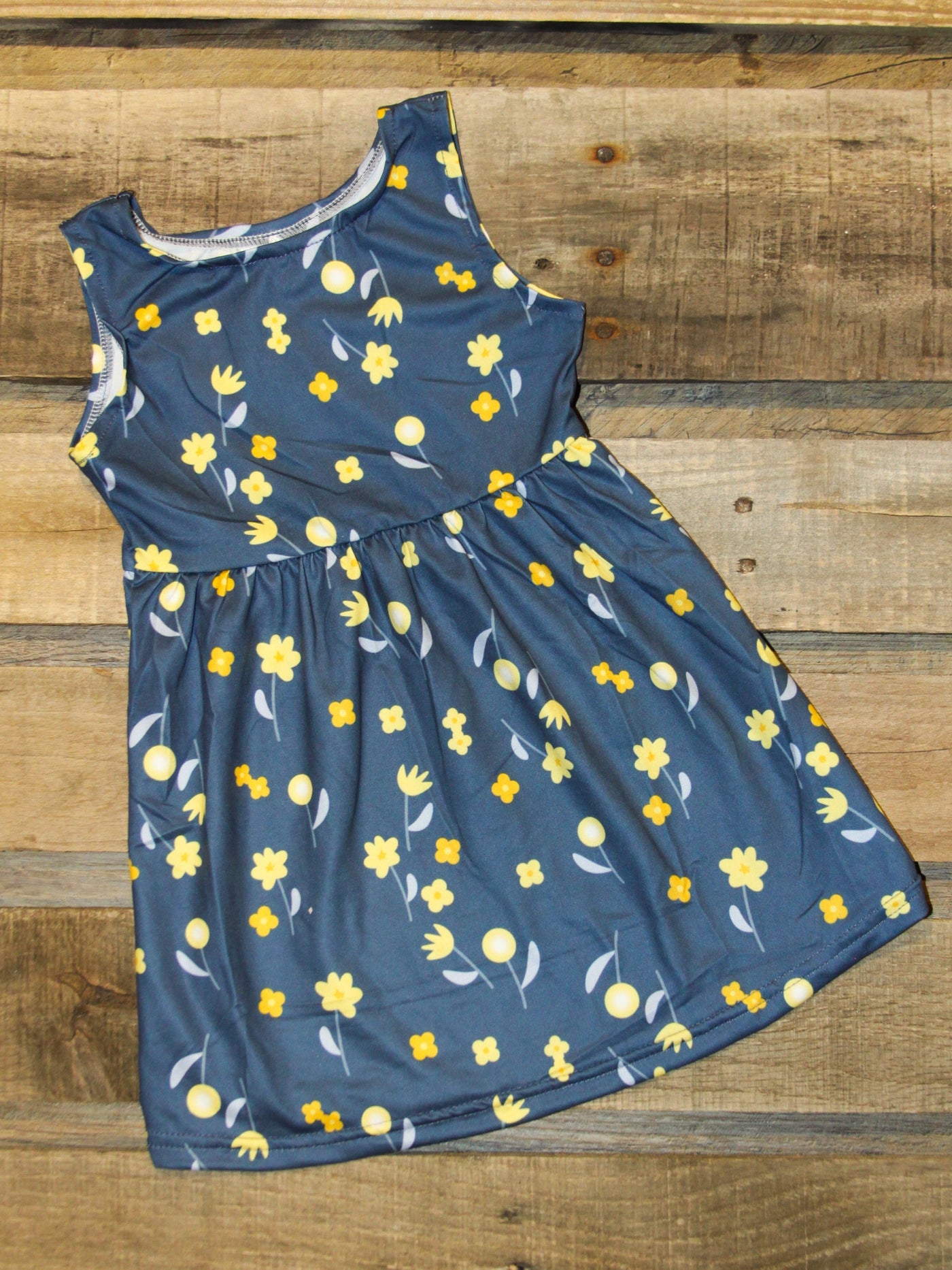 Navy Flower Dress