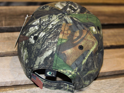 Men's Camo Hat with Flag Trim on Bill