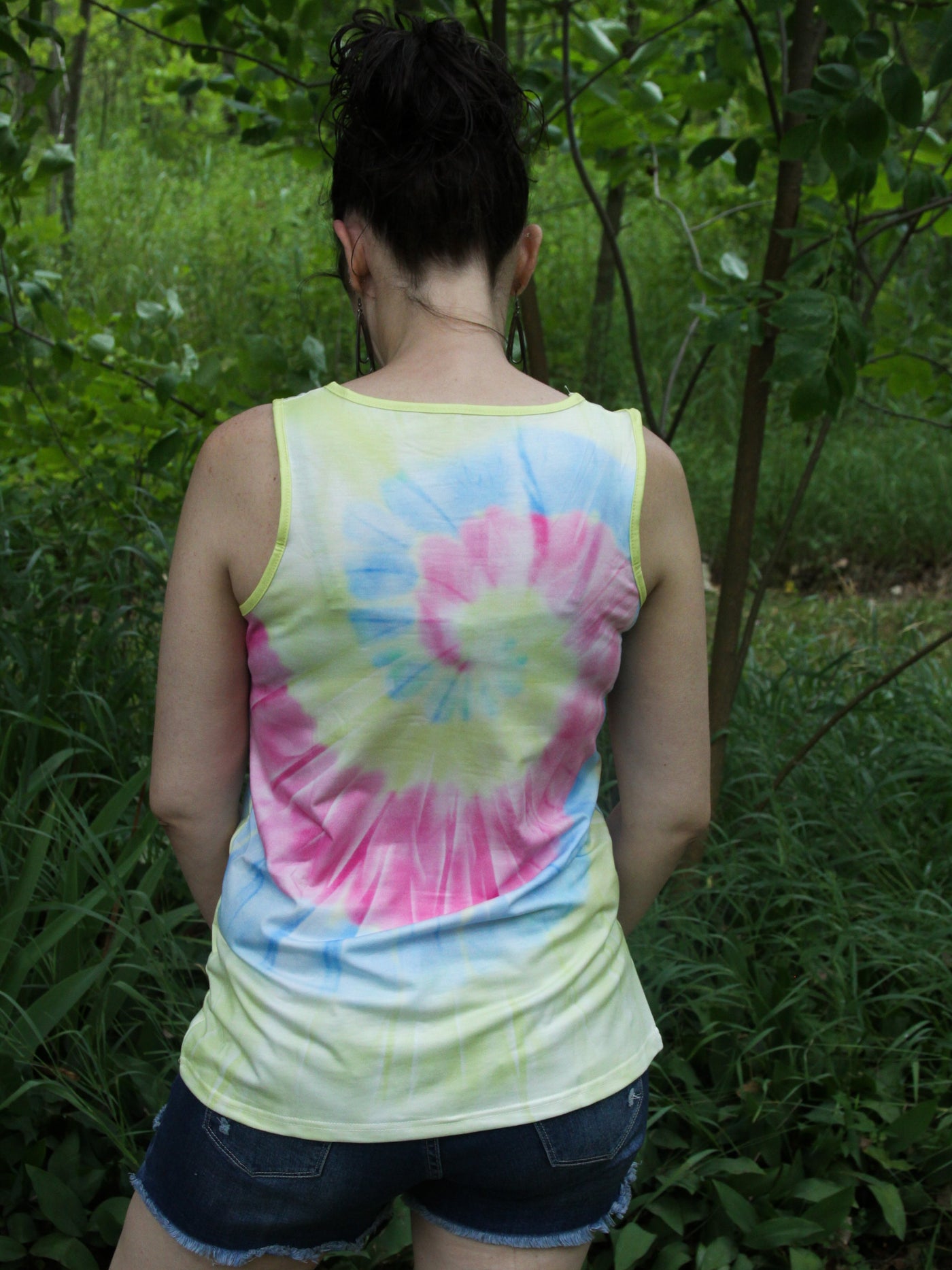 Yellow Swirl Tie-Dye Tank