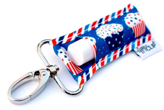 Patriotic Cupcakes Chapstick Holder Keychain by LippyClip