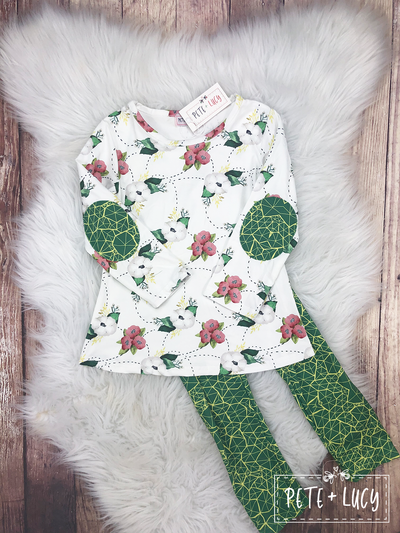 Pete + Lucy Spring Flower Pant Set - The Country Butterfly