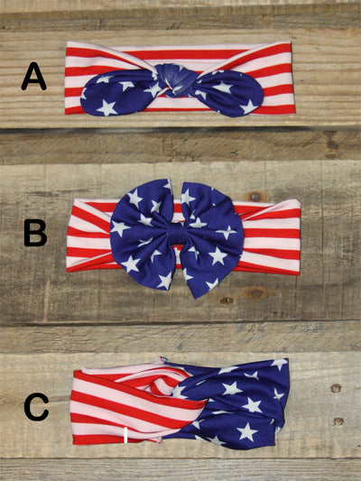 Red, White, & Blue Children's Headbands - The Country Butterfly