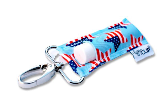 Stars and Stripes Chapstick Holder Keychain by LippyClip