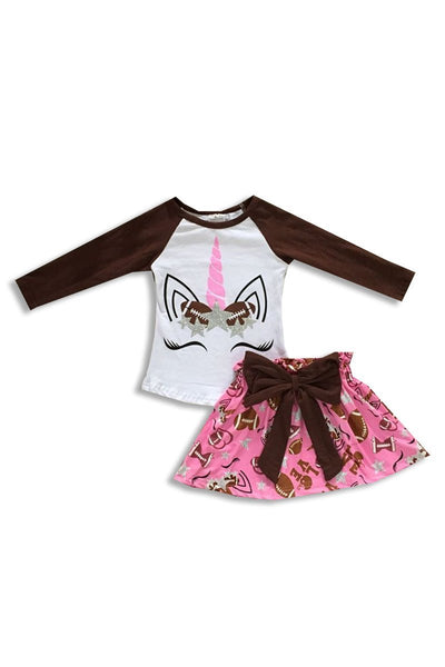 Pink Unicorn Skirt Set - The Country Butterfly