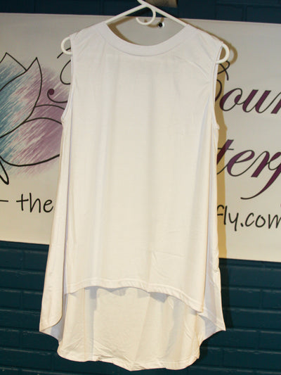 White Sleeveless Shirt - The Country Butterfly